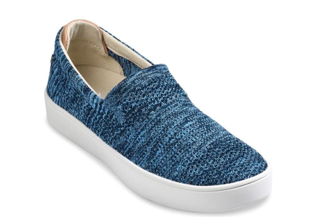 Spenco Womens Coastal Slip-on Sneakers Size 8 WIDE Patriot Blue Knit NIB